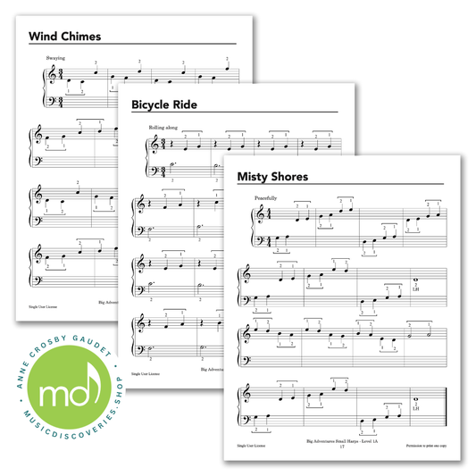 Big Adventures Small Harps, Level 1A by Anne Crosby Gaudet