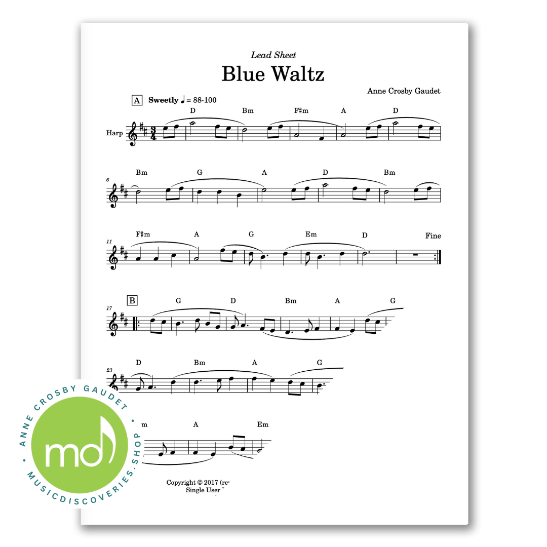 Blue Waltz, harp