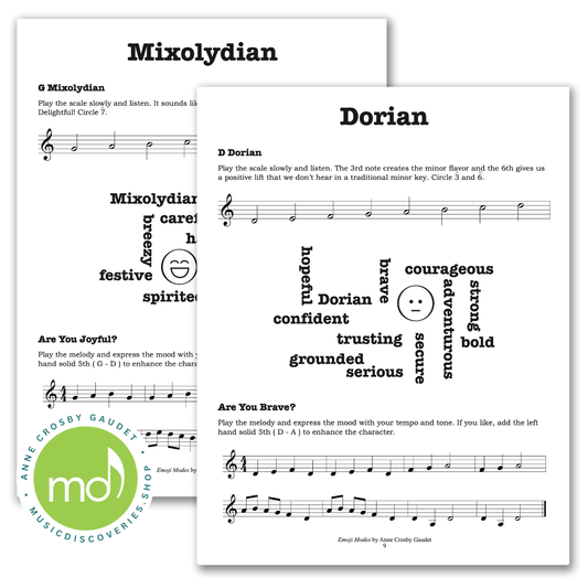 Emoji Modes, the seriously fun way to play with modes at the harp or piano by Anne Crosby Gaudet