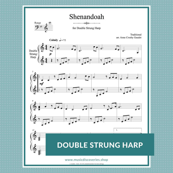 Labyrinth and Shenandoah, double strung harp sheet music Music Discoveries