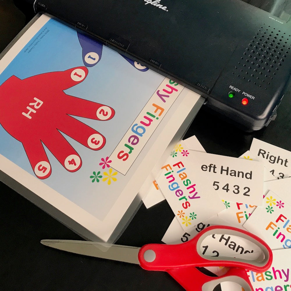 Flashy Fingers is a colorful activity to reinforce right hand, left hand and finger numbers for beginning piano students.