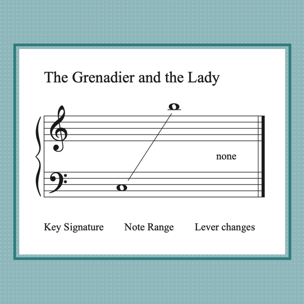 The Grenadier and the Lady, elementary harp arrangement Music Discoveries