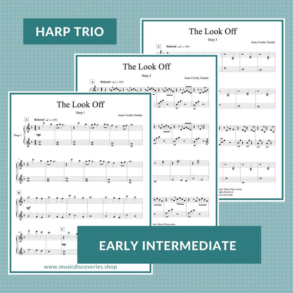 The Look Off, harp trio by Anne Crosby Gaudet Music Discoveries