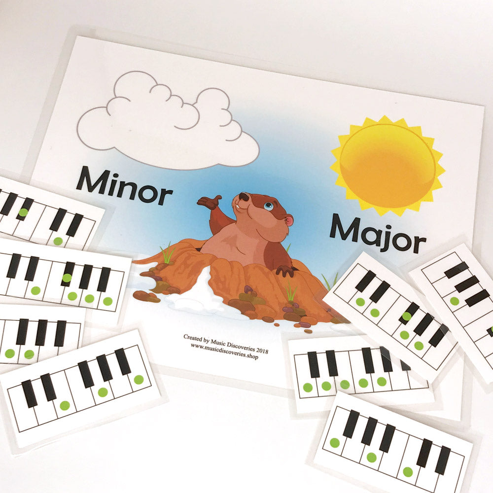 Major Minor Groundhog lets student play and sort pentascales and triads.