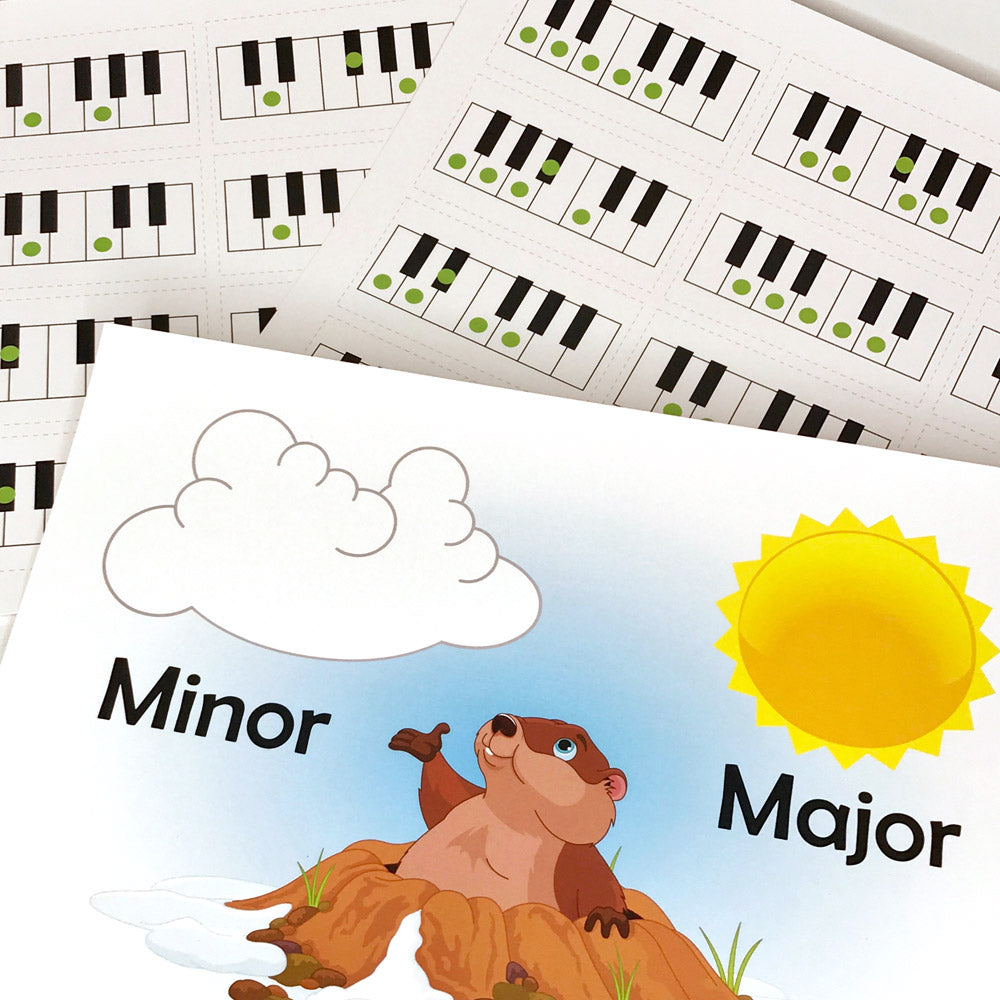 Major Minor Groundhog lets student play and sort pentascales and triads.