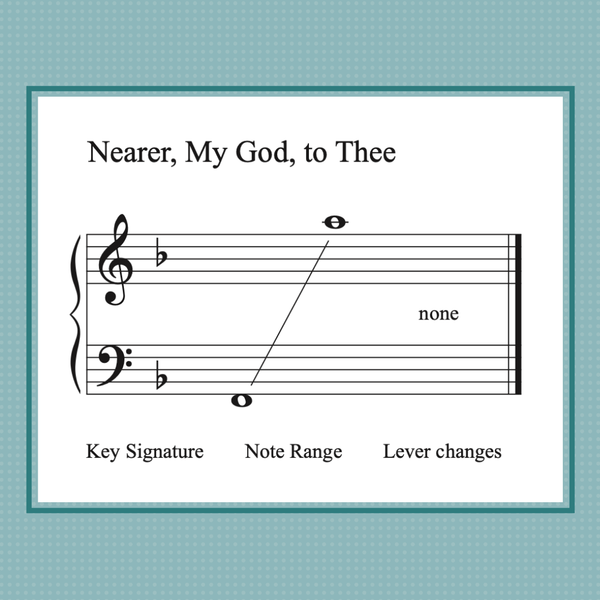 Nearer My God to Thee, early intermediate harp arrangement Music Discoveries