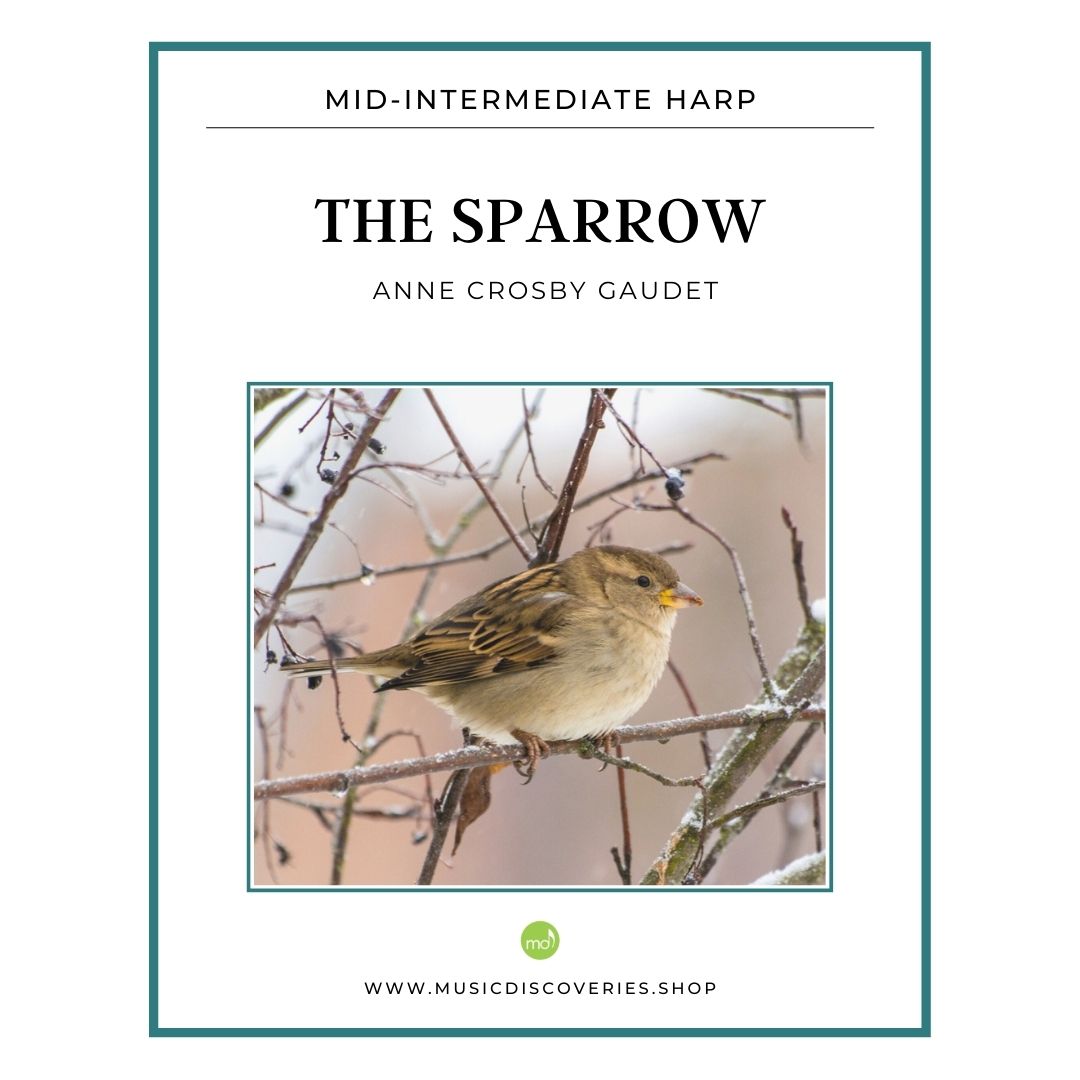 The Sparrow, harp sheet music by Anne Crosby Gaudet
