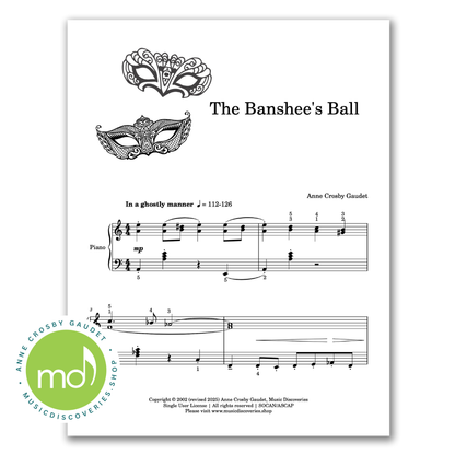 The Banshee's Ball, piano sheet music by Anne Crosby Gaudet