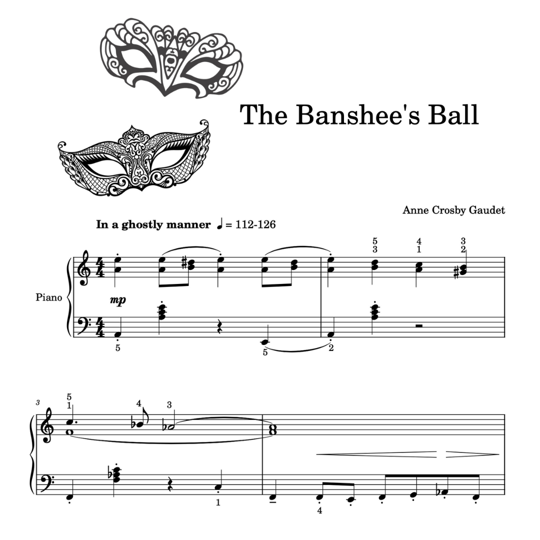 The Banshee's Ball, piano sheet music by Anne Crosby Gaudet