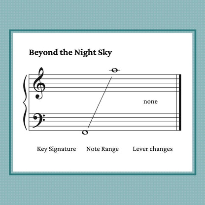 Beyond the Night Sky, harp sheet music by Anne Crosby Gaudet