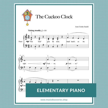 The Cuckoo Clock, piano sheet music by Anne Crosby Gaudet