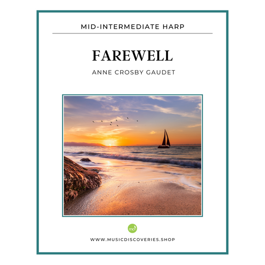Farewell, harp sheet music by Anne Crosby Gaudet