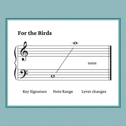 For the Birds, 5 Beginner harp solos by Anne Crosby Gaudet