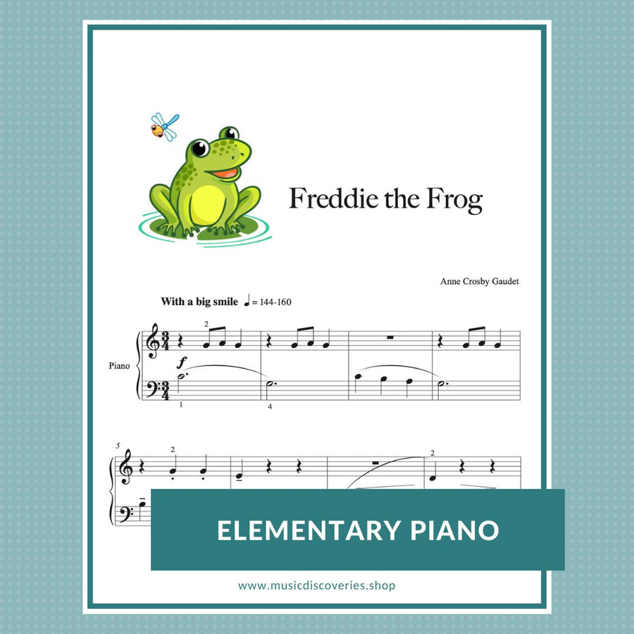 Freddie the Frog, piano sheet music by Anne Crosby Gaudet