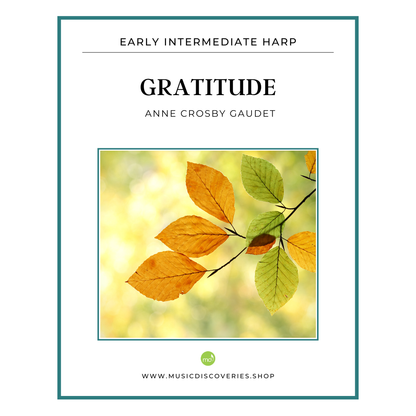 Gratitude, harp sheet music by Anne Crosby Gaudet