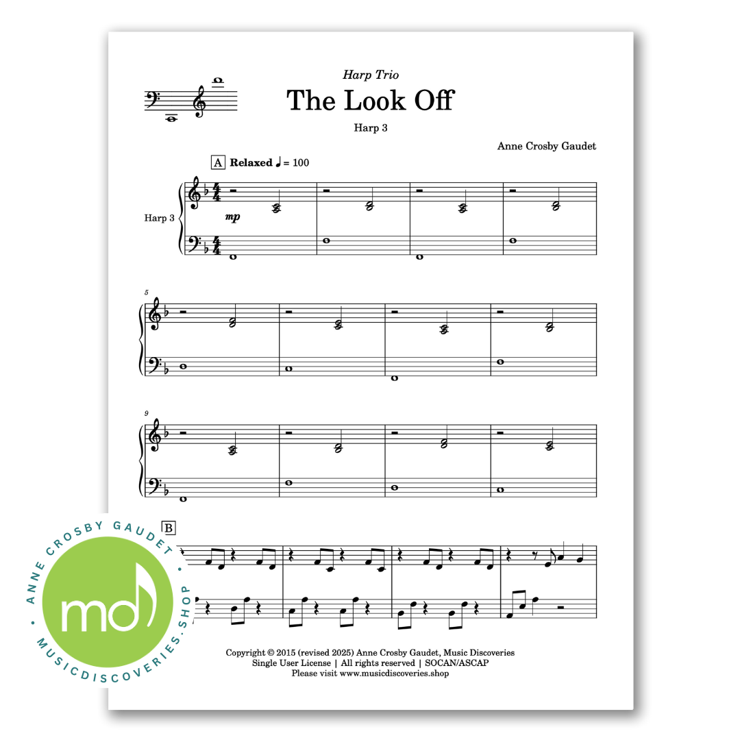 The Look Off, harp trio by Anne Crosby Gaudet