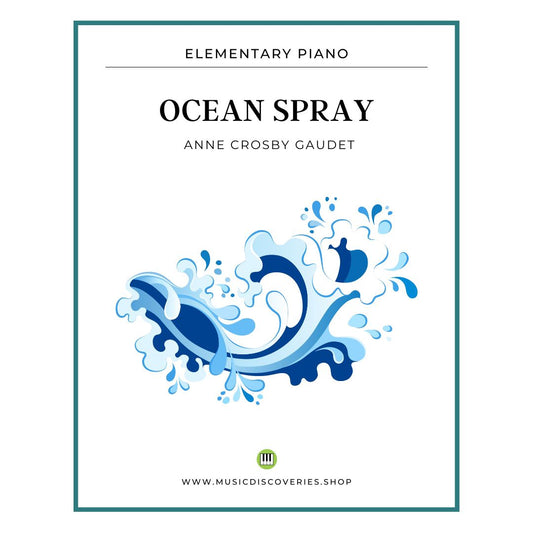 Ocean Spray, piano sheet music by Anne Crosby Gaudet