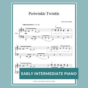 Periwinkle Twinkle., piano sheet music by Anne Crosby Gaudet