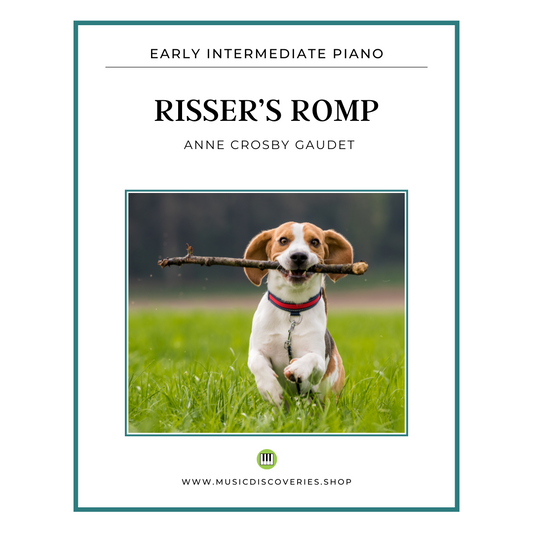 Risser's Romp., piano sheet music by Anne Crosby Gaudet
