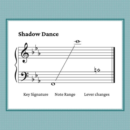 Shadow Dance, harp sheet music by Anne Crosby Gaudet