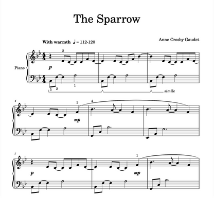 The Sparrow, piano solo by Anne Crosby Gaudet