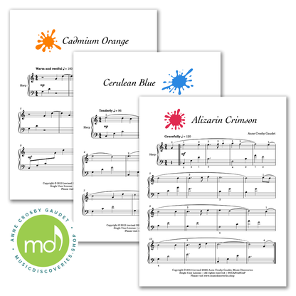  Watercolor on White, 7 harp solos by Anne Crosby Gaudet