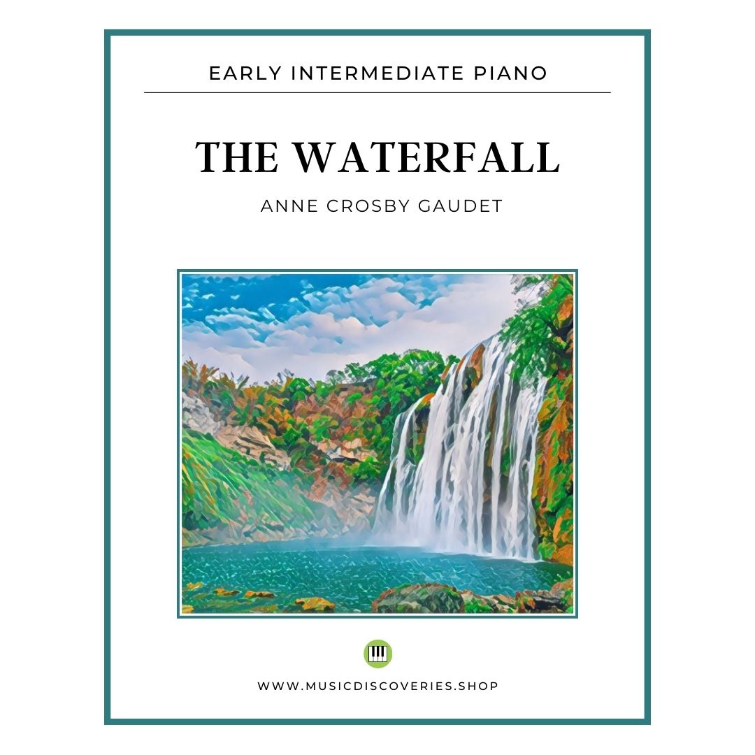 The Waterfall is an early intermediate piano solo by Anne Crosby Gaudet