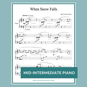 When Snow Falls, piano solo by Anne Crosby Gaudet