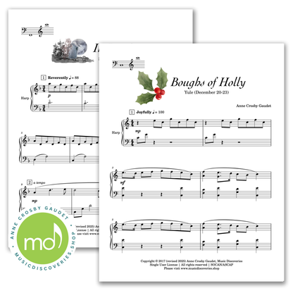 Year Round, 8 early to mid-intermediate harp solos by Anne Crosby Gaudet