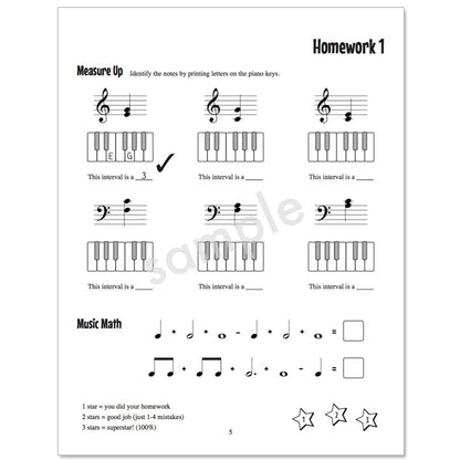 Gazillion Book 1, Music Note Speller by Anne Crosby Gaudet (sample page)