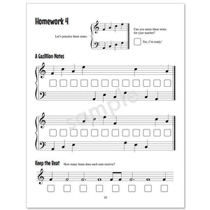 Gazillion Book 1, Music Note Speller by Anne Crosby Gaudet (sample page)