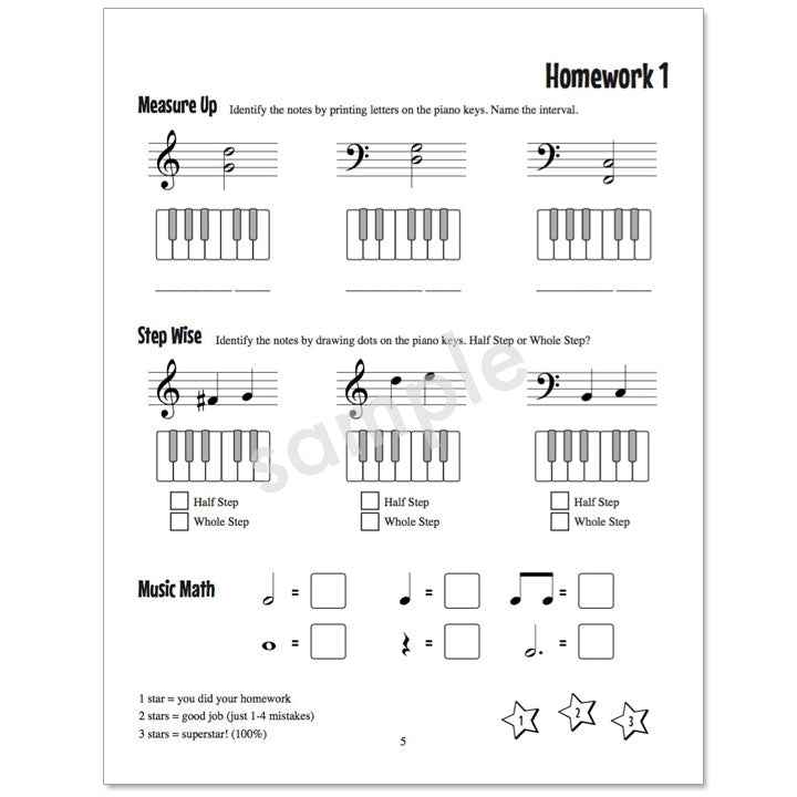 Gazillion Book 2, Music Note Speller by Anne Crosby Gaudet (sample page)