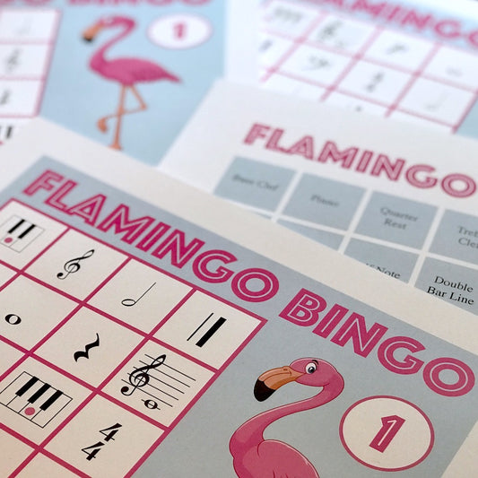 Flamingo Bingo is a fun printable game for piano lessons.