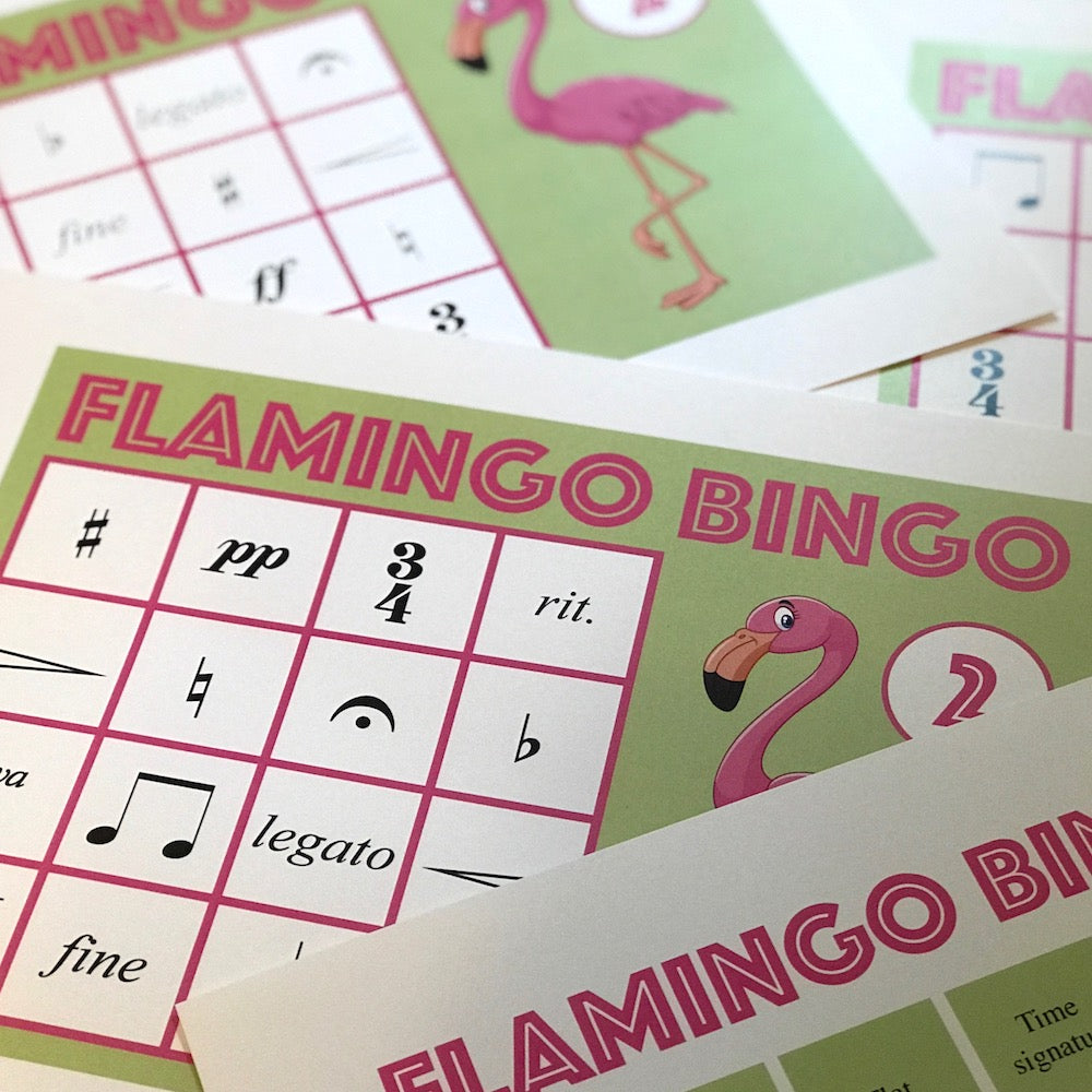 Flamingo Bingo is a fun printable game for piano lessons.