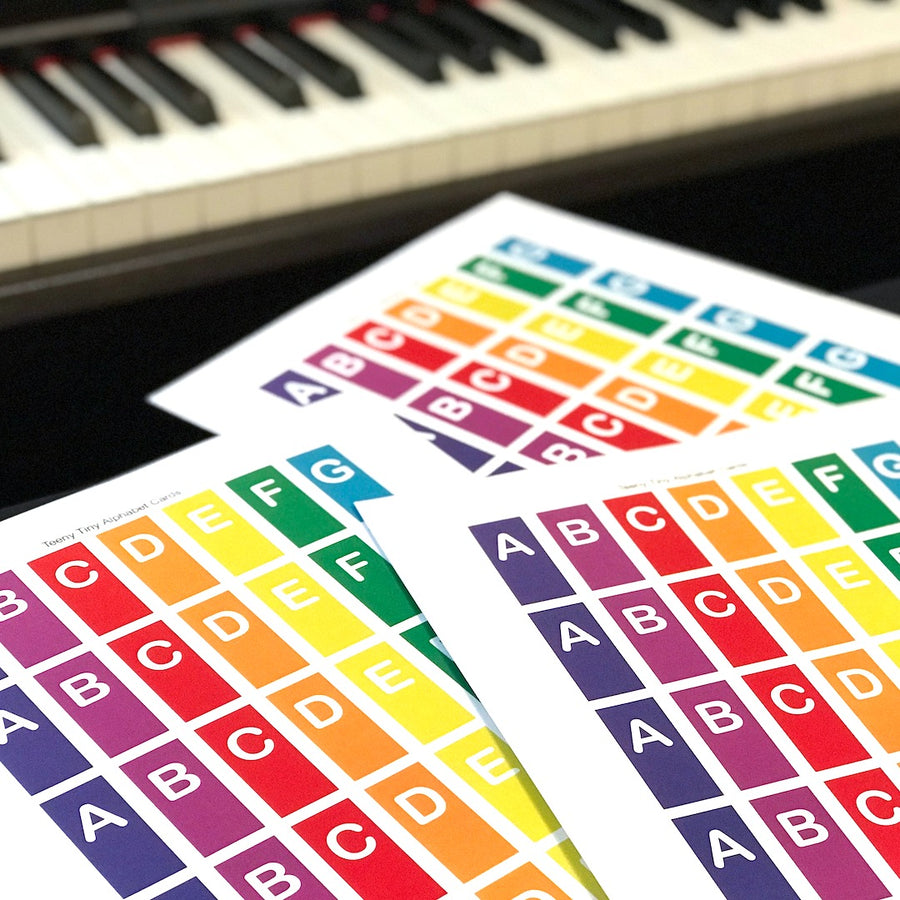 Teeny Tiny Alphabet Cards from Music Discoveries Teeny Tiny Alphabet Cards from Music Discoveries