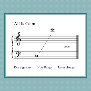 All Is Calm, harp sheet music by Anne Crosby Gaudet