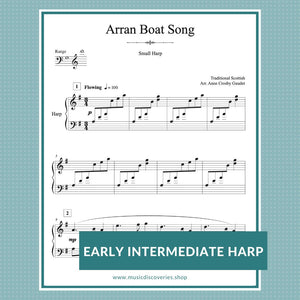 Arran Boat Song, arranged for harp by Anne Crosby Gaudet