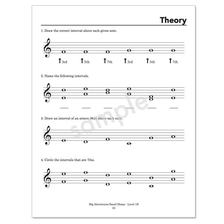 Big Adventures Small Harps, Level 1B by Anne Crosby Gaudet (sample page)