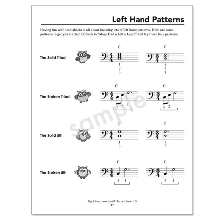 Big Adventures Small Harps, Level 1B by Anne Crosby Gaudet (sample page)