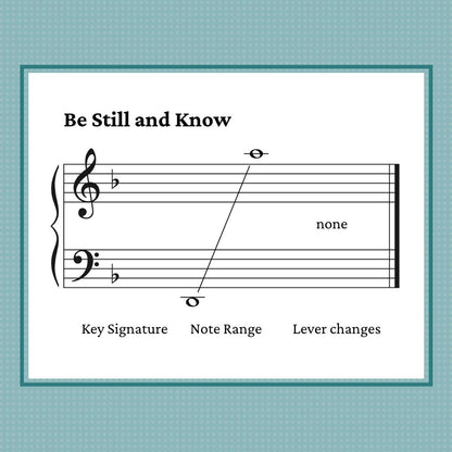 Be Still and Know, harp sheet music by Anne Crosby Gaudet