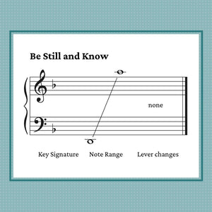 Be Still and Know, harp sheet music by Anne Crosby Gaudet