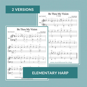 5 Easy Hymns, elementary arrangements for small harp by Anne Crosby Gaudet
