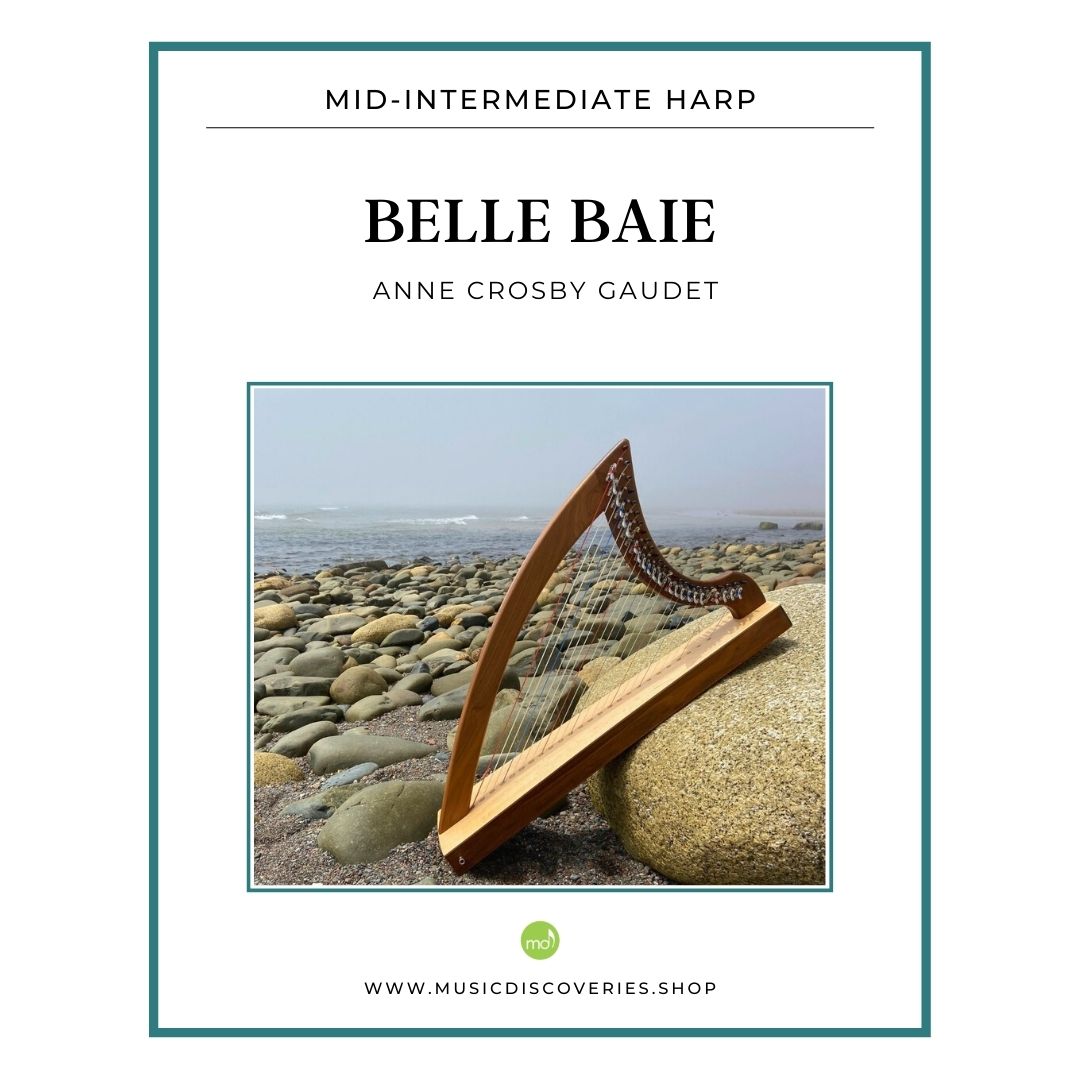 Belle Baie, mid-intermediate harp solo by Anne Crosby Gaudet