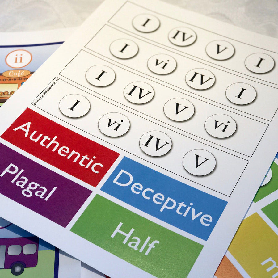The Chord Town Resource Cards help students practice cadences