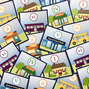The Chord Town Resource Cards help students practice chord progressions