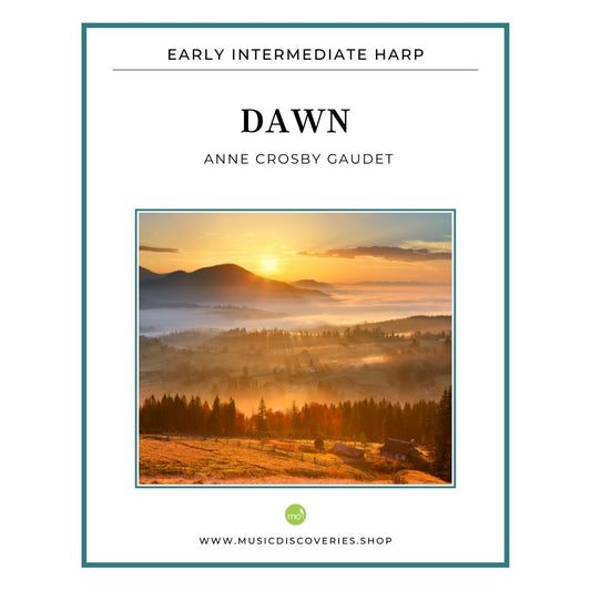 Dawn, early intermediate harp solo by Anne Crosby Gaudet