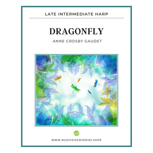 Dragonfly, late intermediate harp solo by Anne Crosby Gaudet