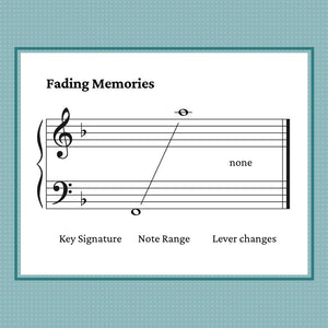 Fading Memories, harp sheet music by Anne Crosby Gaudet