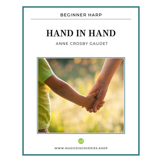 Hand in Hand, beginner harp solo by Anne Crosby Gaudet