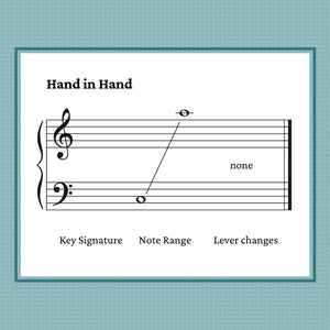 Hand in Hand, beginner harp solo by Anne Crosby Gaudet